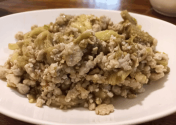 Khmer dishes: Cambodian-Style Smoked Eggplant with Ground Pork