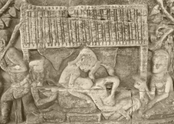 Picture of the day: Childbirth Scene in Bayon Temple Bas-Relief