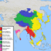 Geographical distribution of Buddhist sects across Asia