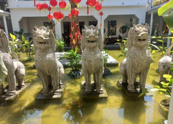 Picture of the day: Lions of La Plantation Courtyard