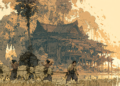 AI-generated image echoing the proverb “ប្រពន្ធពីរ គោបី ដំរីមួយ នាំឲ្យព្រួយចិត្ត,” depicting Cambodian villagers struggling to guide cows and an elephant near a large wooden house, symbolizing overwhelming responsibilities and stress