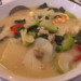 Traditional Cambodian bamboo shoot soup with bamboo shoots, shrimp, minced pork, leafy greens, and vegetables served in a light broth.