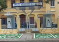 Public EV charging station near Wat Phnom in Phnom Penh, Cambodia, with fast chargers for electric cars in an urban setting.