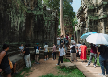 KARRE MOUY filmmakers visiting the ancient temples of Angkor in Siem Reap, Cambodia.