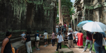 KARRE MOUY filmmakers visiting the ancient temples of Angkor in Siem Reap, Cambodia.
