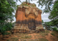 Stone shrine at Phnom Da near Angkor Borei in Takeo Province, Cambodia